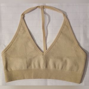 CSB - (Size S) Isabelle Mathers Issy Crop Women's Sports Bra in Oat Beige